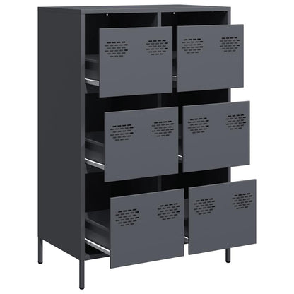 Skåp DIV. antracit 68x39x101,5 cm stål