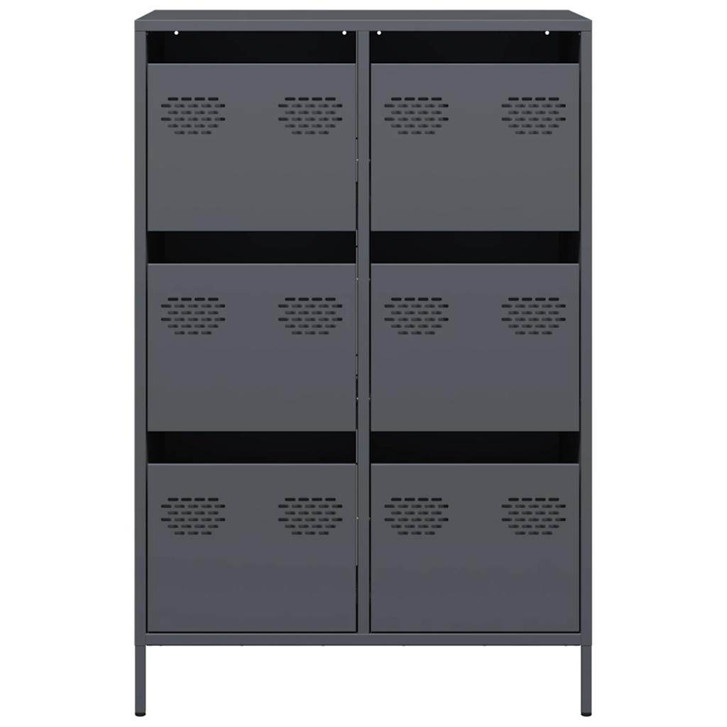 Skåp DIV. antracit 68x39x101,5 cm stål