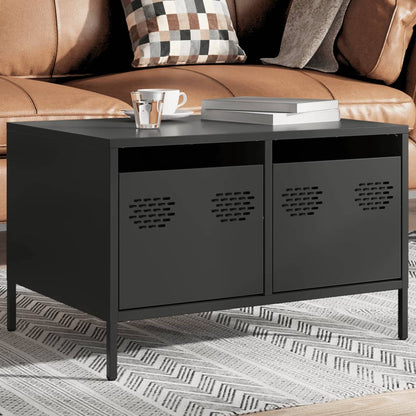 TV-Möbel DIV. TV-Bänk Svart 68x50x43,5 cm kallvalsat stål