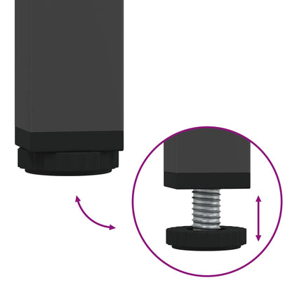 TV-Möbel DIV. TV-Bänk Svart 68x50x43,5 cm kallvalsat stål