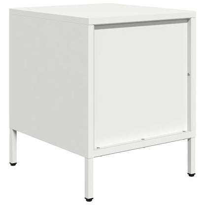 Sängbord 2 st vit 35x39x43,5 cm stål