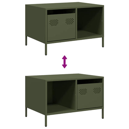 Soffbord DIV. olivgrön 68,5x50x43,5 cm kallvalsat stål