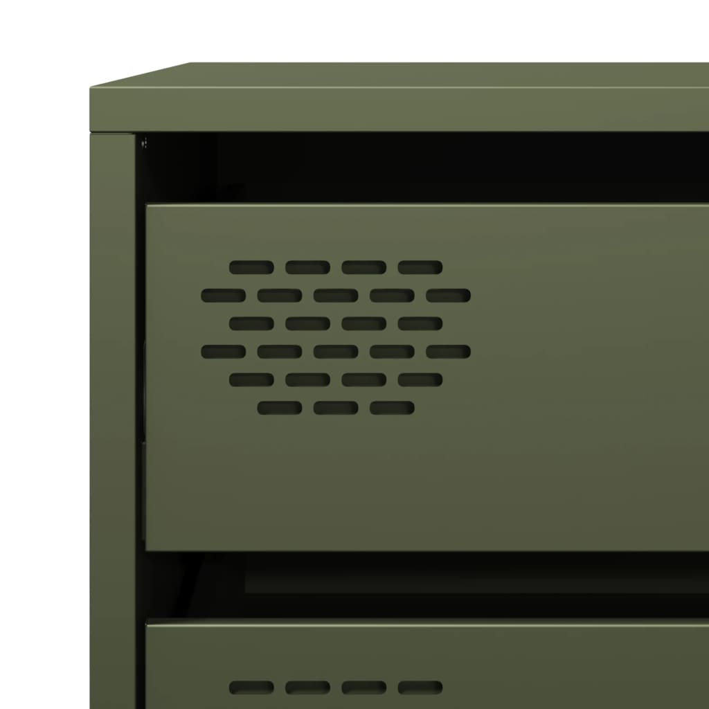 Skänk DIV. olivgrön 68x39x58,5 cm kallvalsat stål