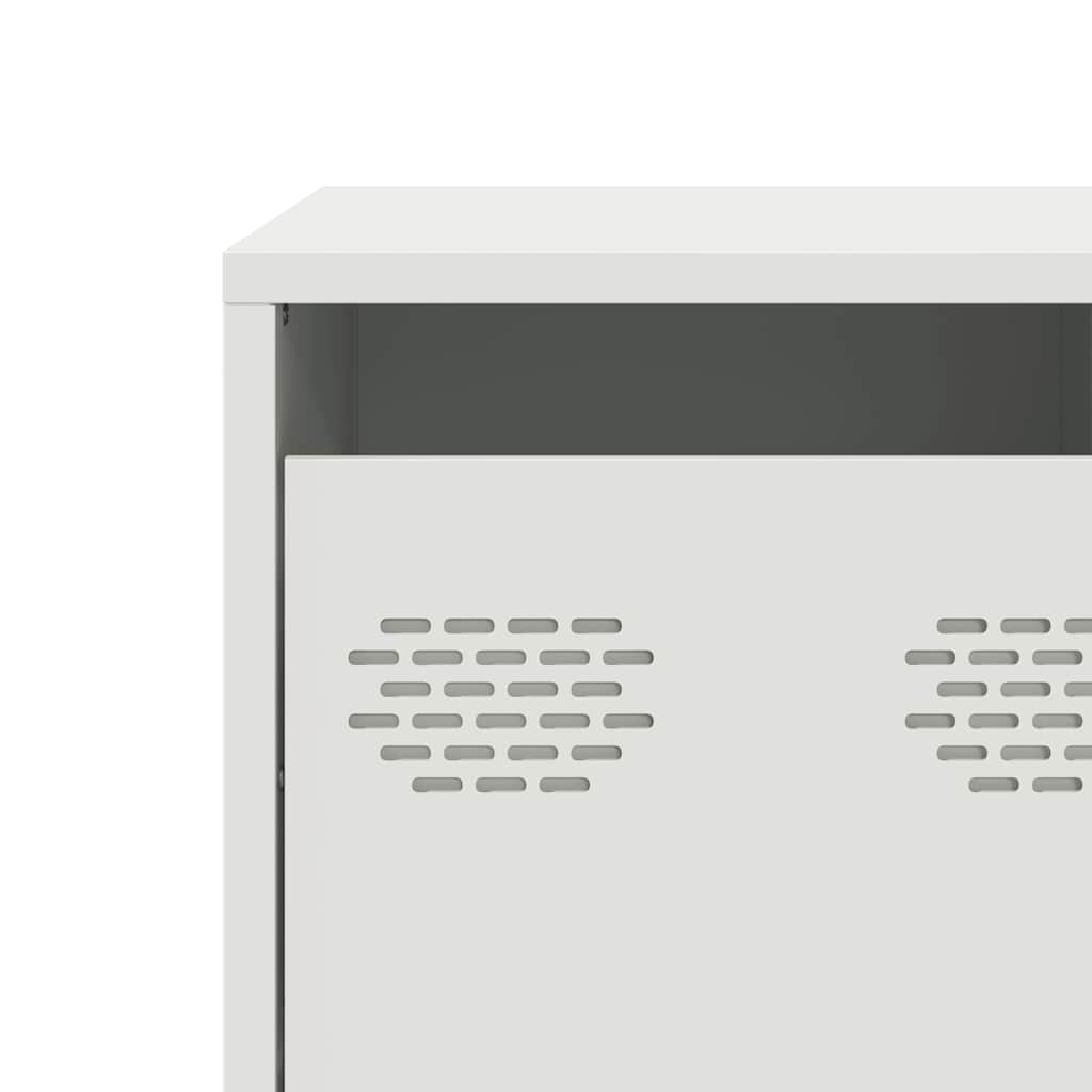 TV-Möbel DIV. TV-Bänk Vit 101,5x39x43,5 cm kallvalsat stål