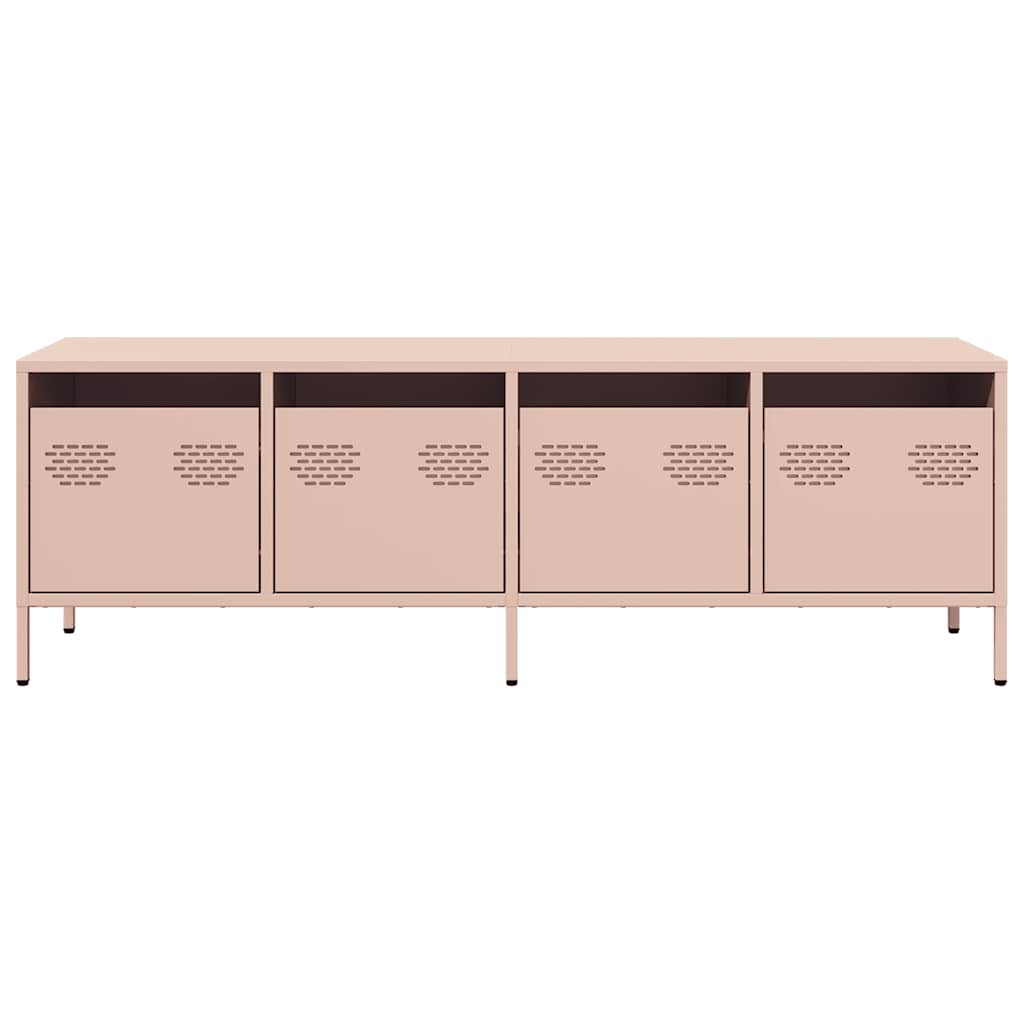 TV-Möbel DIV. TV-Bänk rosa 135x39x43,5 cm kallvalsat stål