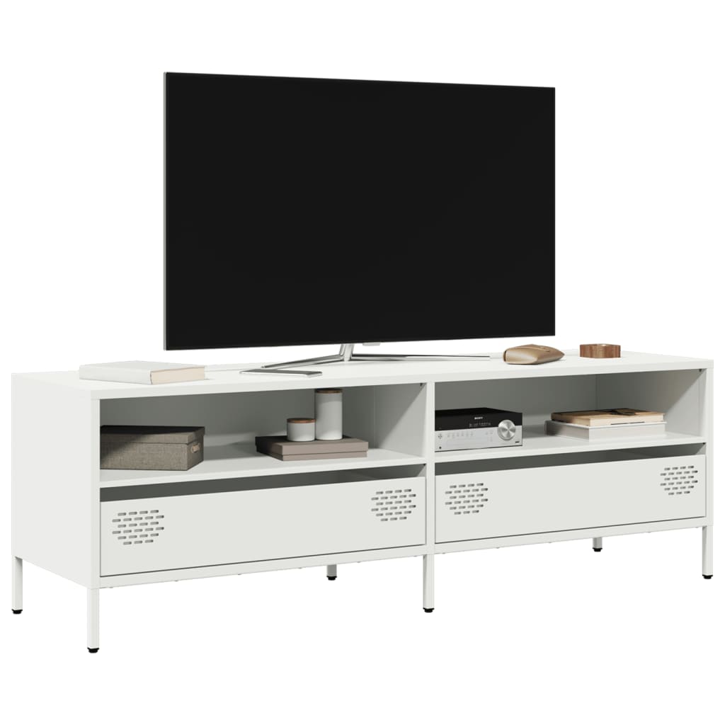 TV-Möbel DIV. TV-Bänk Vit 135x39x43,5 cm kallvalsat stål