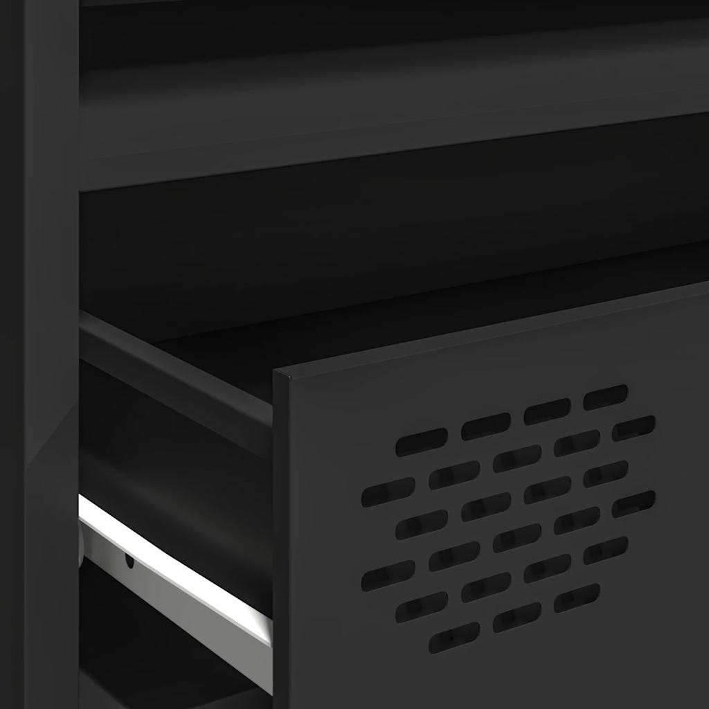 TV-Möbel DIV. TV-Bänk Svart 202x39x43,5 cm kallvalsat stål