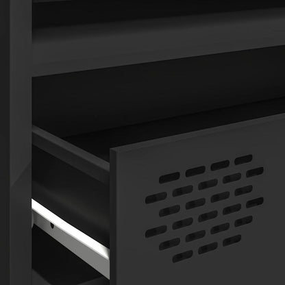 TV-Möbel DIV. TV-Bänk Svart 202x39x43,5 cm kallvalsat stål