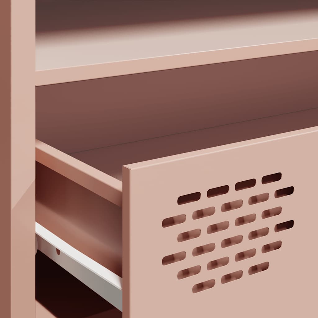 TV-Möbel DIV. TV-Bänk rosa 202x39x43,5 cm kallvalsat stål