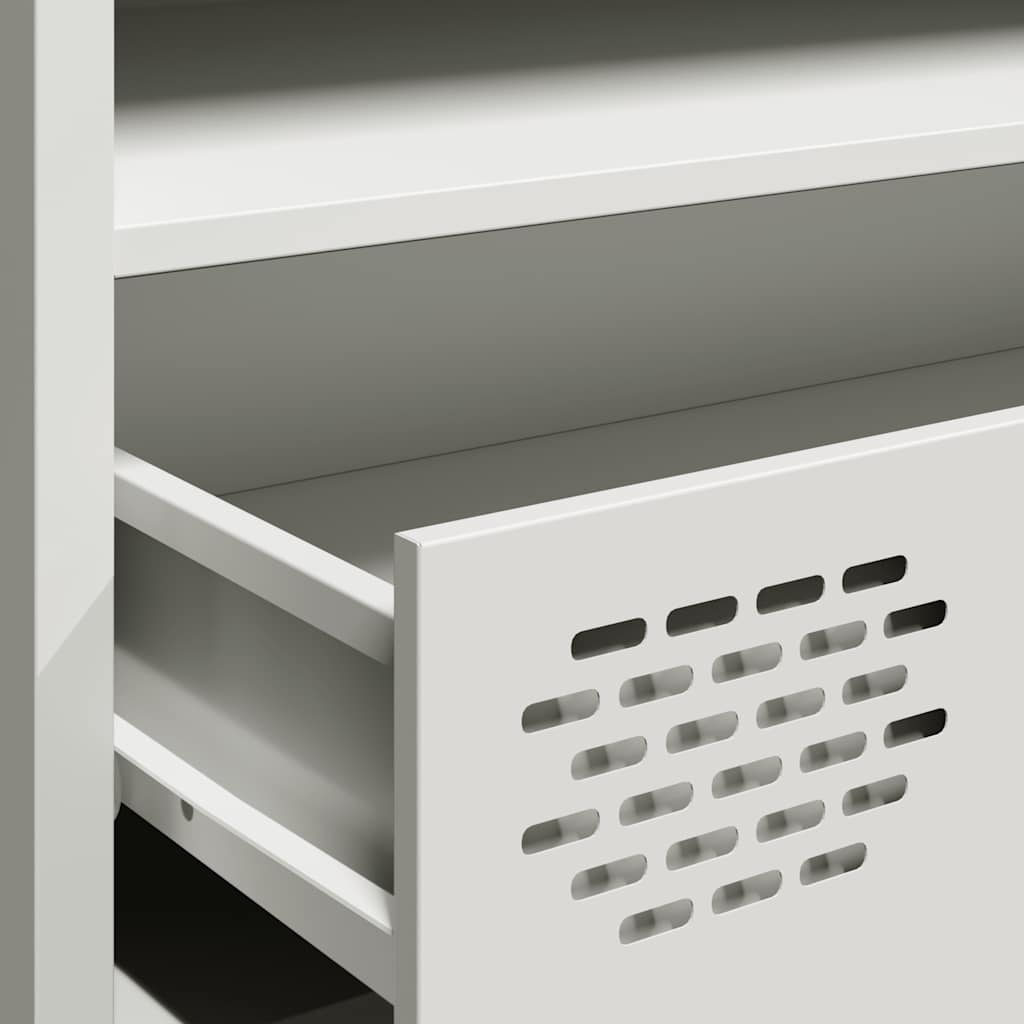 TV-Möbel DIV. TV-Bänk Vit 202x39x43,5 cm kallvalsat stål