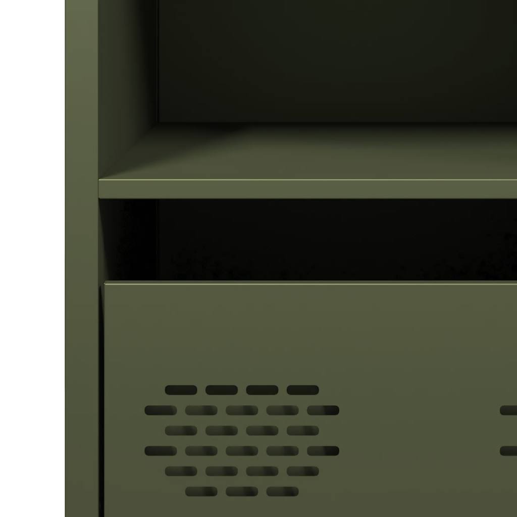 Skänk DIV. olivgrön 68x39x73,5 cm kallvalsat stål