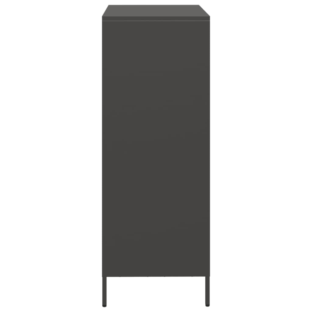 Skåp DIV. Svart 68x39x103,5 cm stål