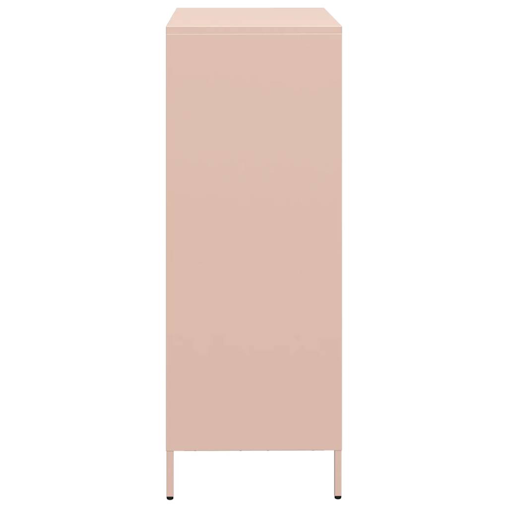 Skåp DIV. rosa 68x39x103,5 cm stål