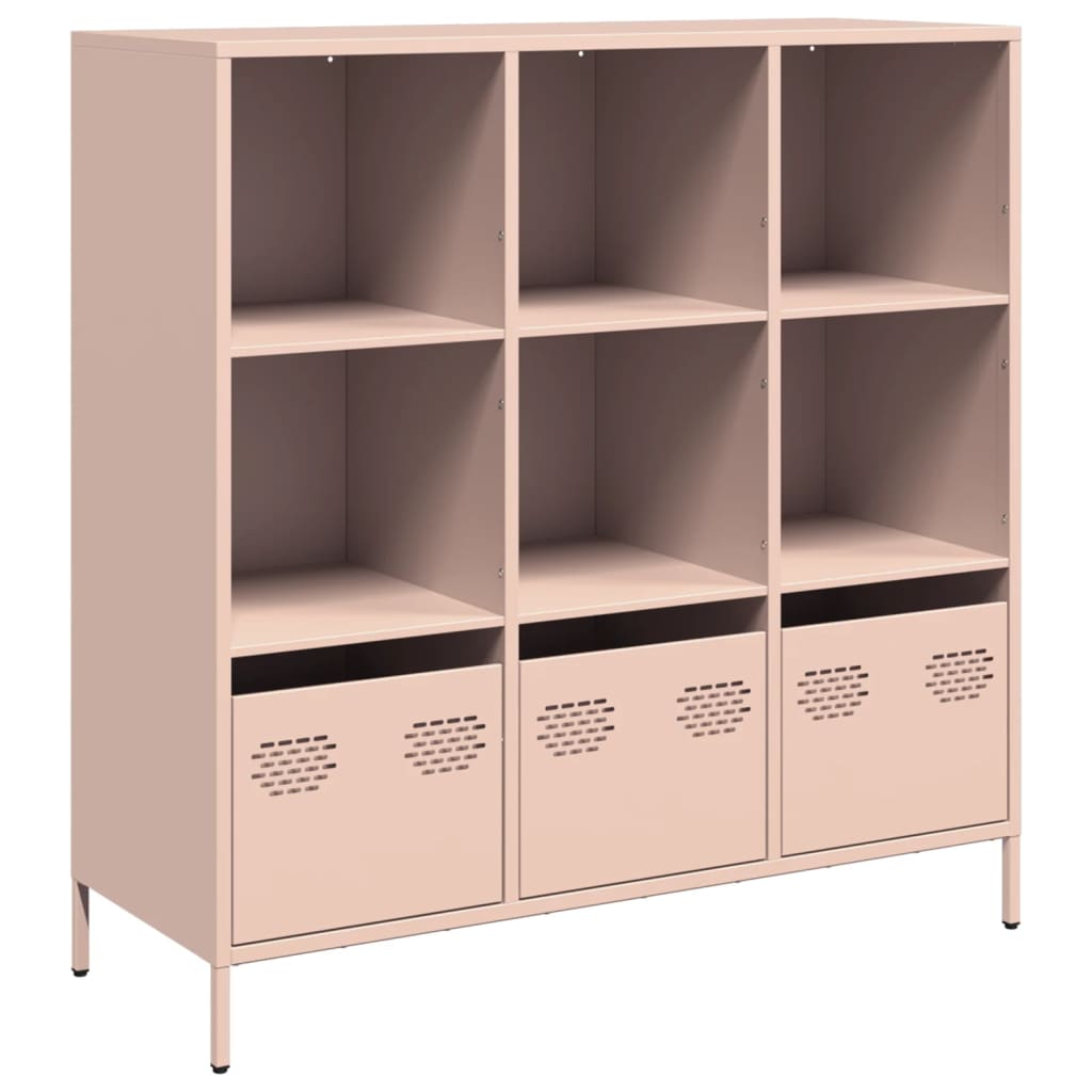 Skåp DIV. rosa 101,5x39x103,5 cm stål