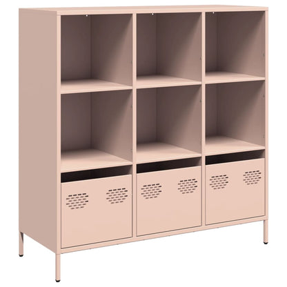Skåp DIV. rosa 101,5x39x103,5 cm stål