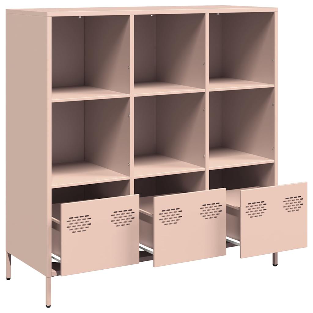Skåp DIV. rosa 101,5x39x103,5 cm stål