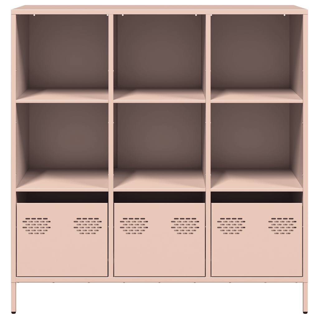 Skåp DIV. rosa 101,5x39x103,5 cm stål