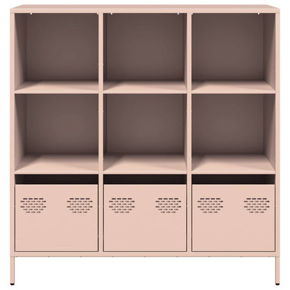 Skåp DIV. rosa 101,5x39x103,5 cm stål