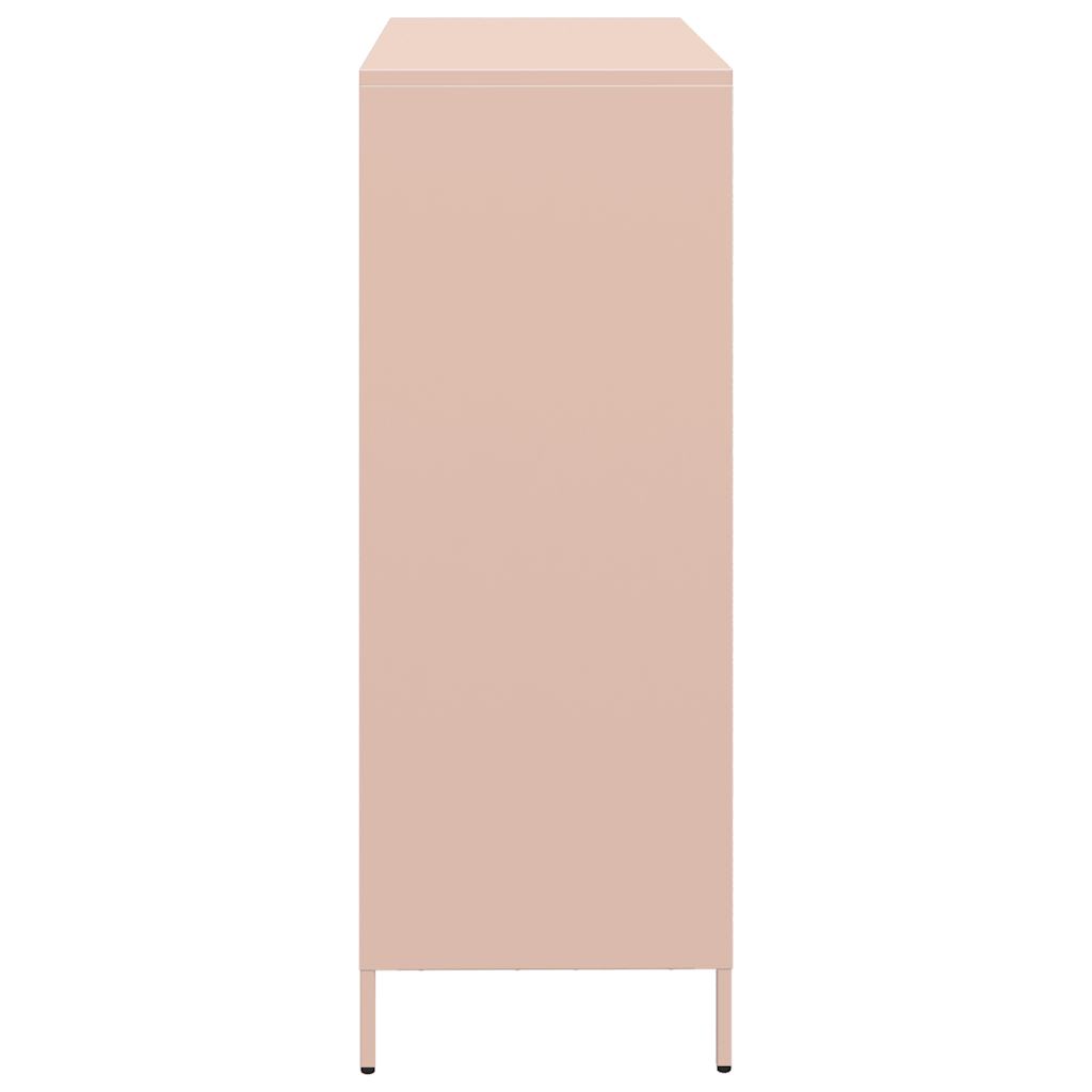 Skåp DIV. rosa 101,5x39x103,5 cm stål