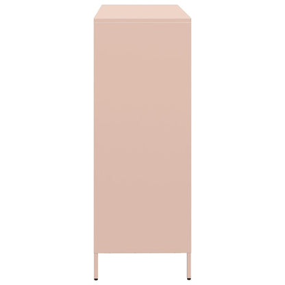 Skåp DIV. rosa 101,5x39x103,5 cm stål