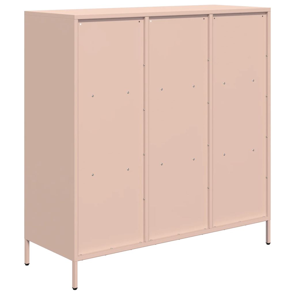 Skåp DIV. rosa 101,5x39x103,5 cm stål