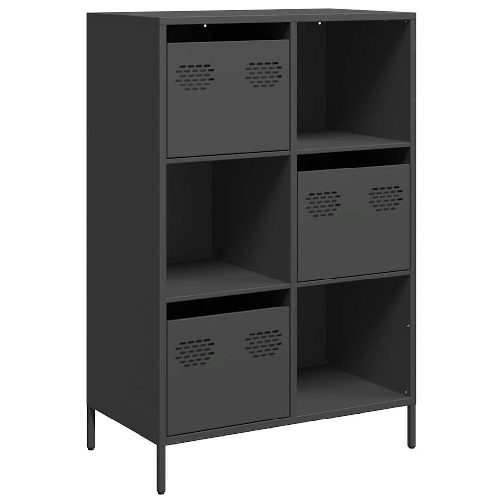 Skåp DIV. Svart 68x39x103,5 cm stål