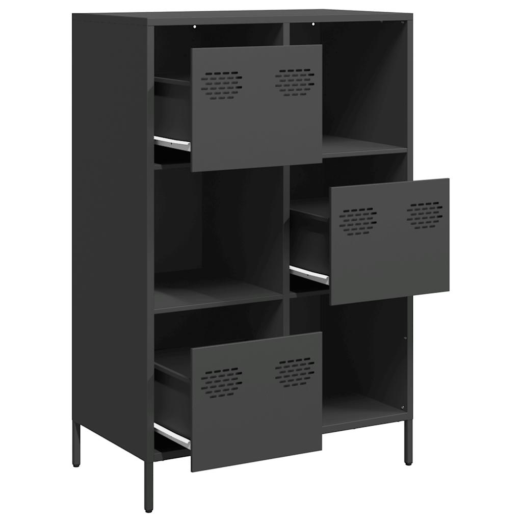 Skåp DIV. Svart 68x39x103,5 cm stål