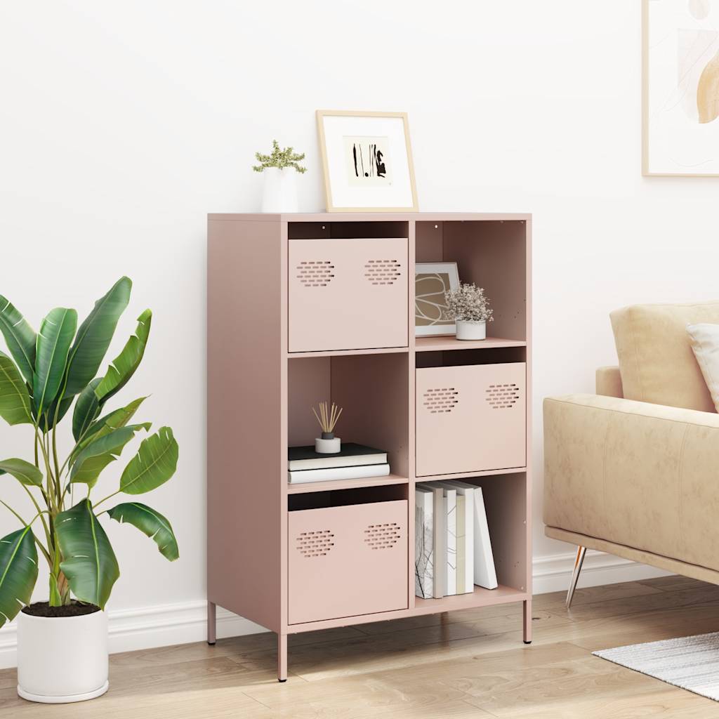 Skåp DIV. rosa 68x39x103,5 cm stål