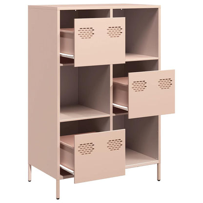 Skåp DIV. rosa 68x39x103,5 cm stål