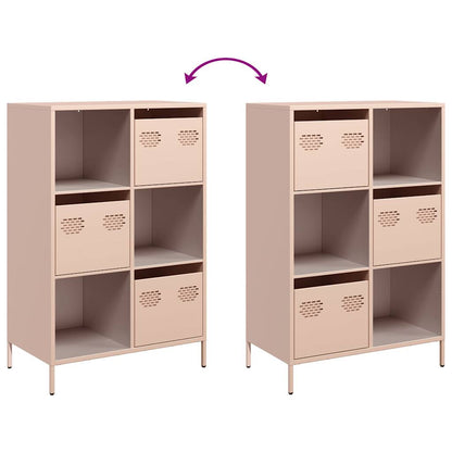 Skåp DIV. rosa 68x39x103,5 cm stål