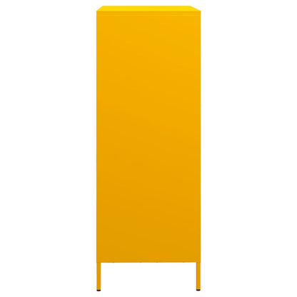 Skåp DIV. senapsgul 68x39x103,5 cm stål