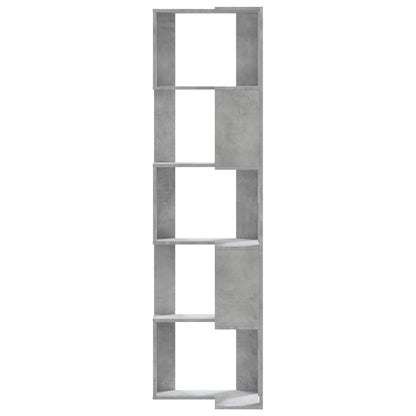 Hörnhylla Betonggrå 5 hyllplan 50x50x179 cm