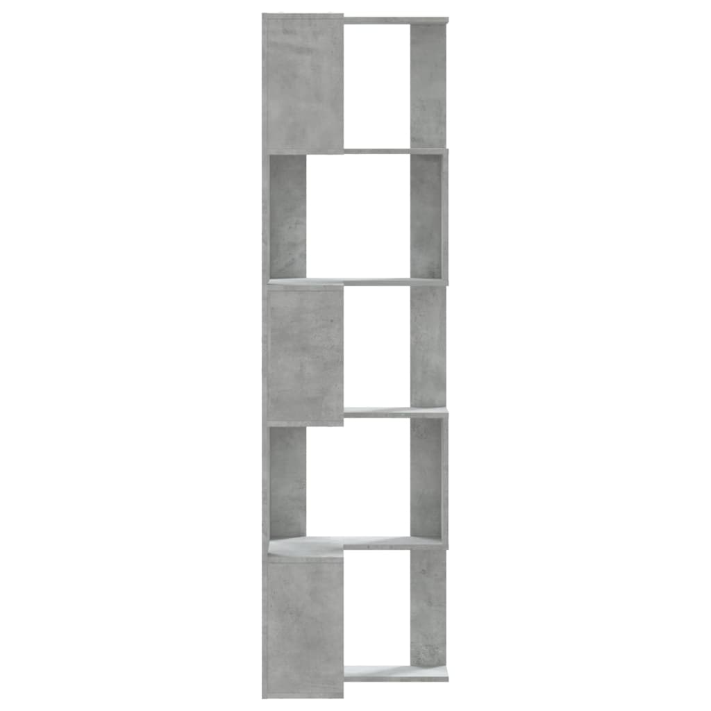 Hörnhylla Betonggrå 5 hyllplan 50x50x179 cm