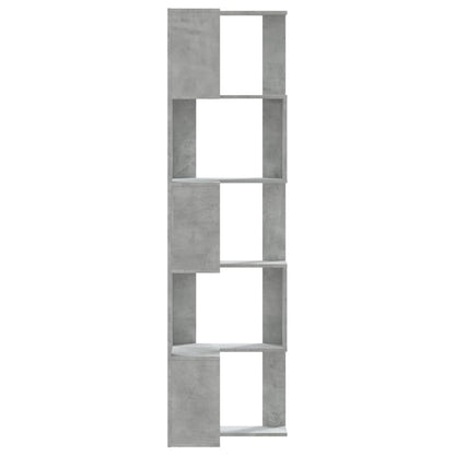 Hörnhylla Betonggrå 5 hyllplan 50x50x179 cm