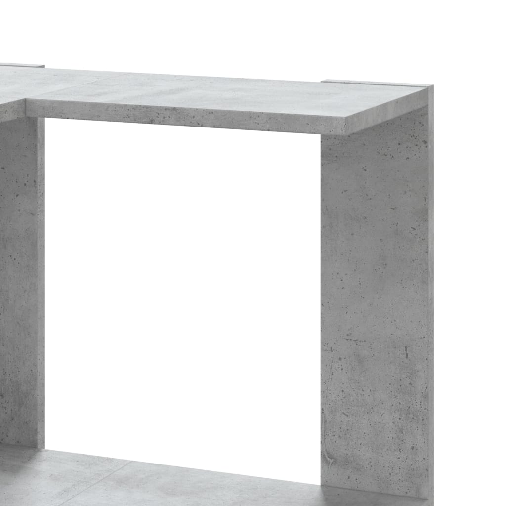 Hörnhylla Betonggrå 5 hyllplan 50x50x179 cm