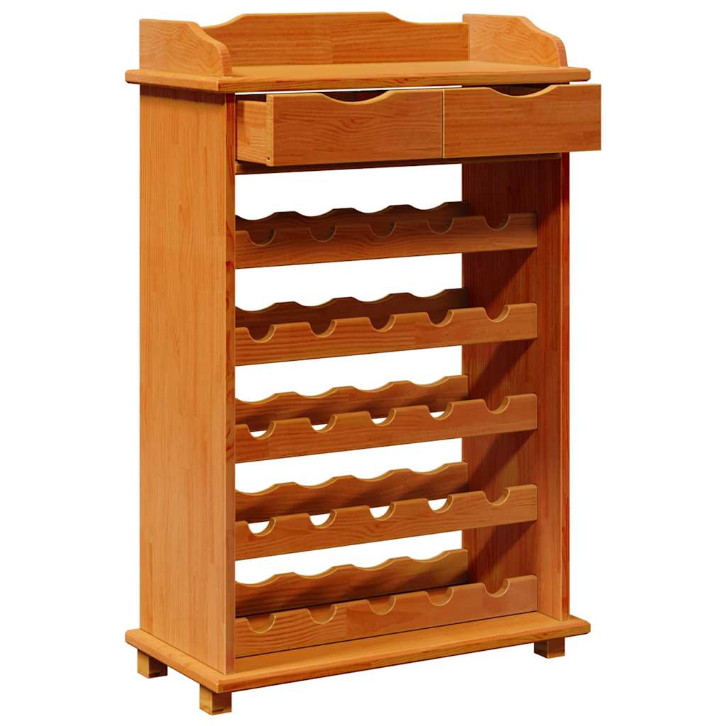 Vinställ Brun 90 x 60 x 30 cm Massiv furu