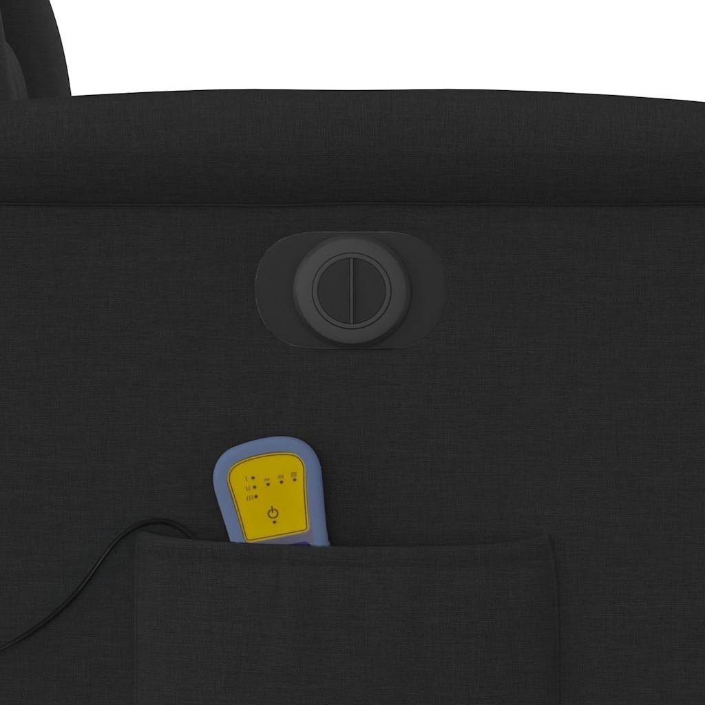 Elektrisk Massagefåtölj Svart med uppresningshjälp tyg