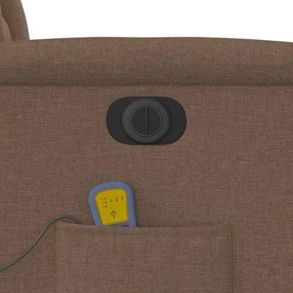 Elektrisk Massagefåtölj Brun tyg