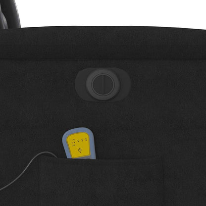Elektrisk Massagefåtölj Svart mikrofibertyg