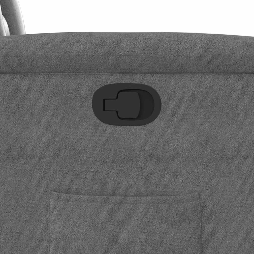 Fåtölj Mörkgrå Reclinerfåtölj med uppresningshjälp mikrofibertyg