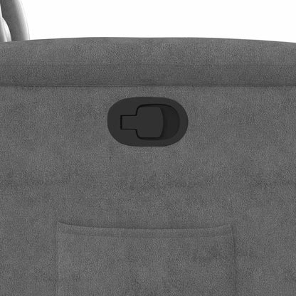 Fåtölj Mörkgrå Reclinerfåtölj med uppresningshjälp mikrofibertyg