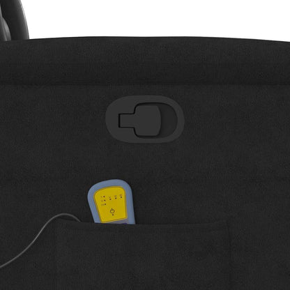 Elektrisk Massagefåtölj Svart med uppresningshjälp mikrofibertyg