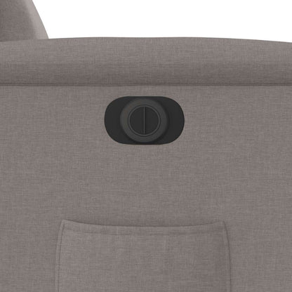 Elektrisk Fåtölj Taupe Reclinerfåtölj tyg