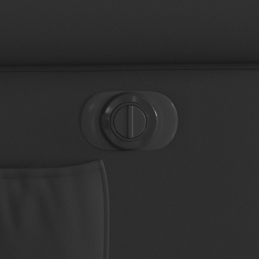 Elektrisk Fåtölj Svart Reclinerfåtölj glansig konstläder