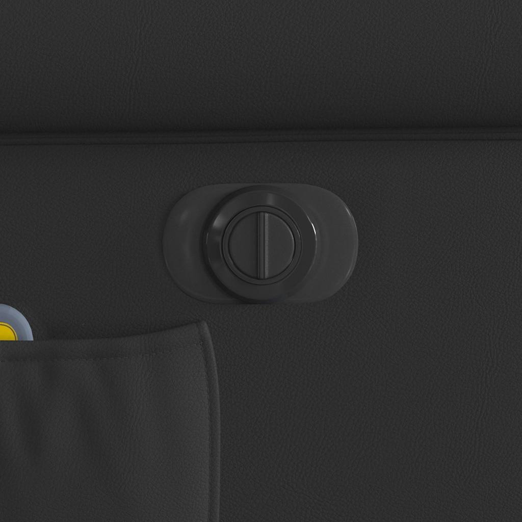 Elektrisk Massagefåtölj Svart glansig konstläder