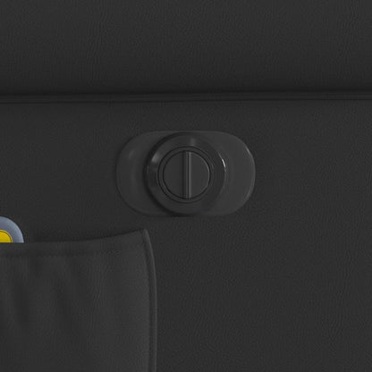 Elektrisk Massagefåtölj Svart glansig konstläder