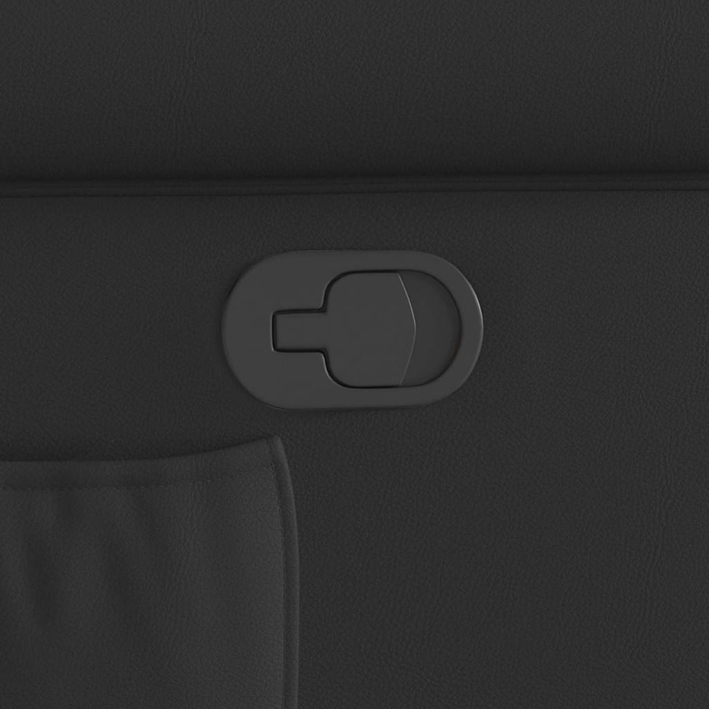 Fåtölj Svart Vilstol glänsande konstläder