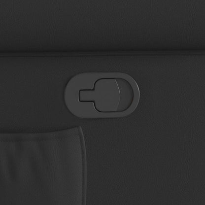 Fåtölj Svart Vilstol glänsande konstläder