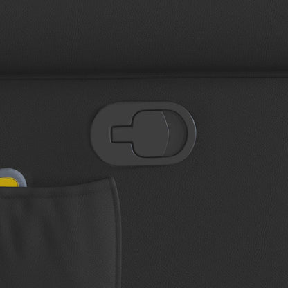 Elektrisk Massagefåtölj Svart glänsande konstläder