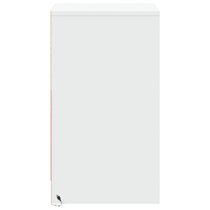 Sängbord med LED-lampor 2 st vit konstruerat trä